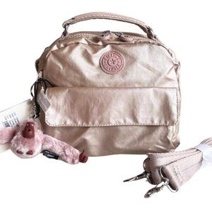 brand new reduced Kipling CANDY Handbag (convertible to backpack) rose gold
